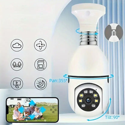 💡 BULBCAM – Cameră inteligentă de supraveghere 360° în formă de bec
