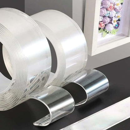 NanoTape – Szupererős, Kétoldalú Nanotechnológiás Ragasztószalag (3 cm × 5 m)