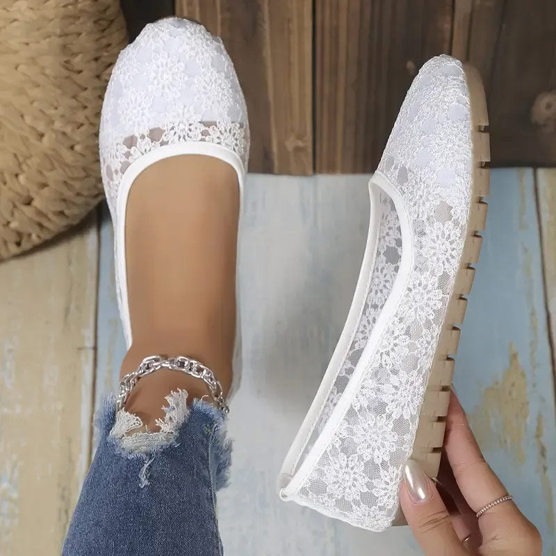 ✨Stílusos, kerek orrú, lapos, nyomtatott hálós cipő👟 Lépj be a stílusba és a kényelembe!🌟
